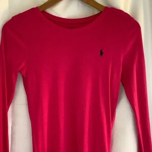 Ralph Lauren Polo fuchsia knit t-shirt, new w tags
